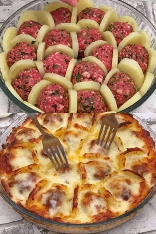 Potatoes with Meatballs And C