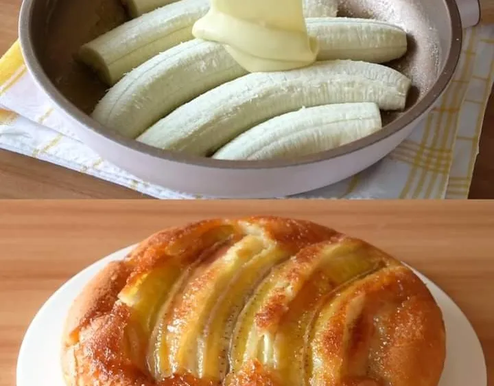 Upside-Down Banana Cake: Super Simple Recipe with Only 1 Egg and 2 Banana