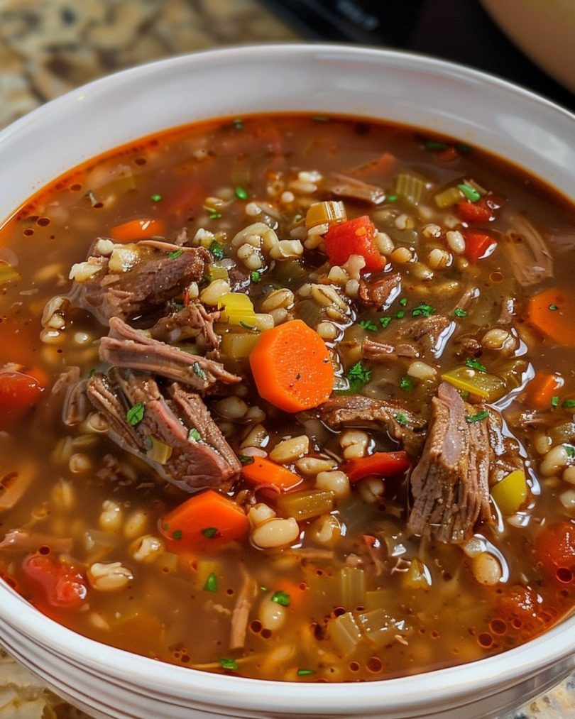 Beef & Barley Soup Crock Pot