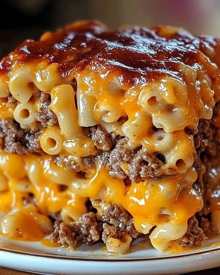 Mac and Cheese Meatloaf Casserole 