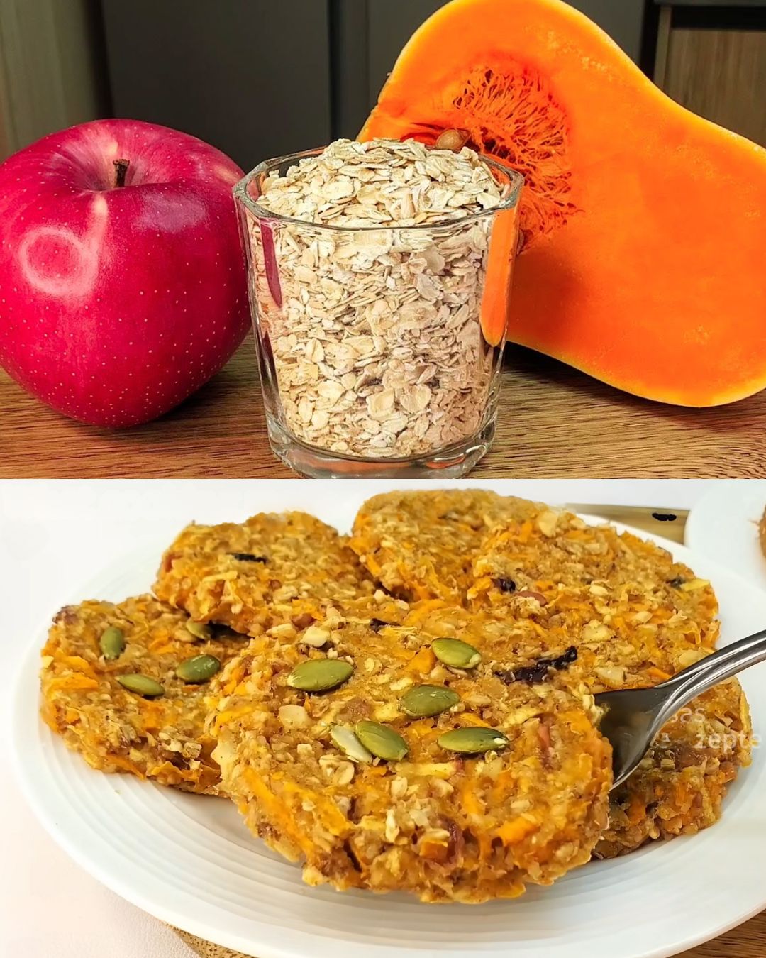 Pumpkin and Apple Oatmeal Bake