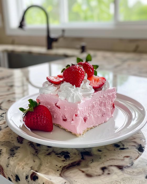 Strawberry Earthquake Cake