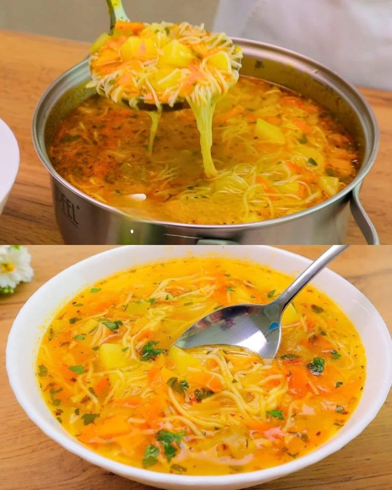 Hearty Vegetable Soup with Crispy Ricotta-Topped Bread