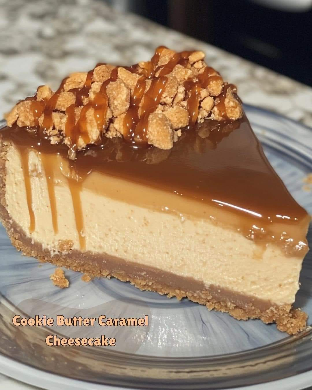 Cookie Butter Caramel Cheesecake