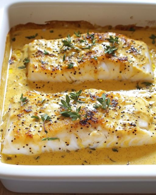 Cod Fillets in Creamy Mustard Sauce: A Light and Tasty Dish