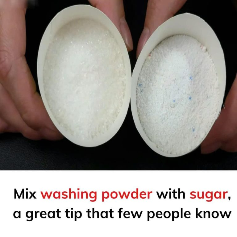 Mix washing powder with sugar, a great tip that few people know