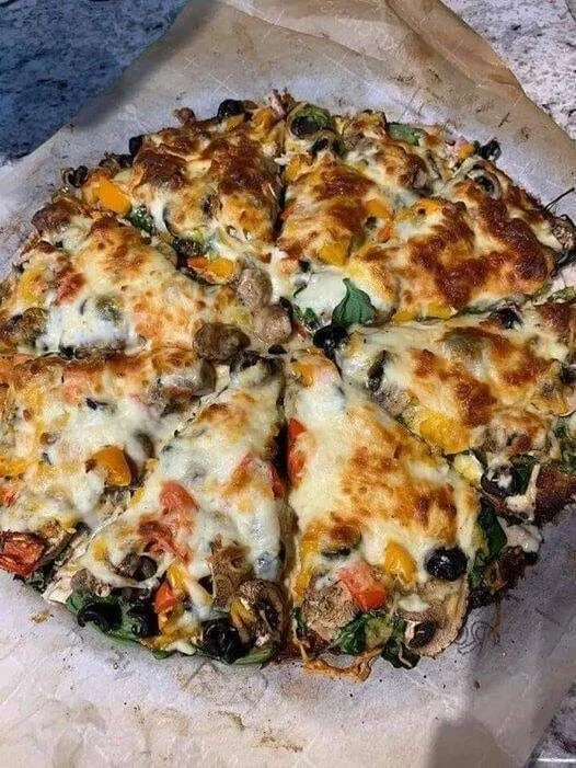 Homemade vegan pizza