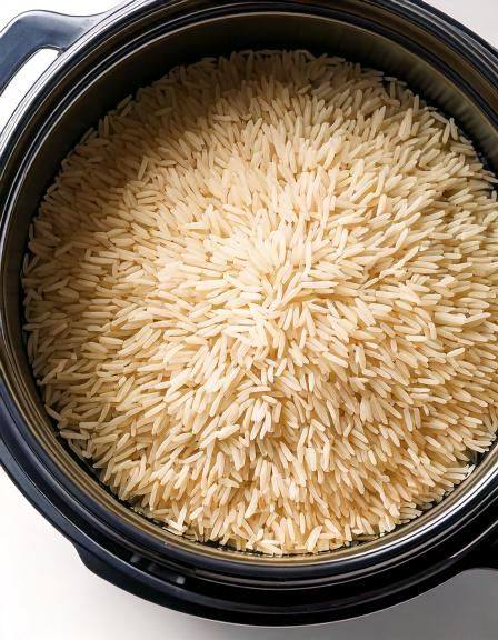 Put uncooked rice in a slow cooker with these 4 ingredients. It’s like heaven in a bowl.