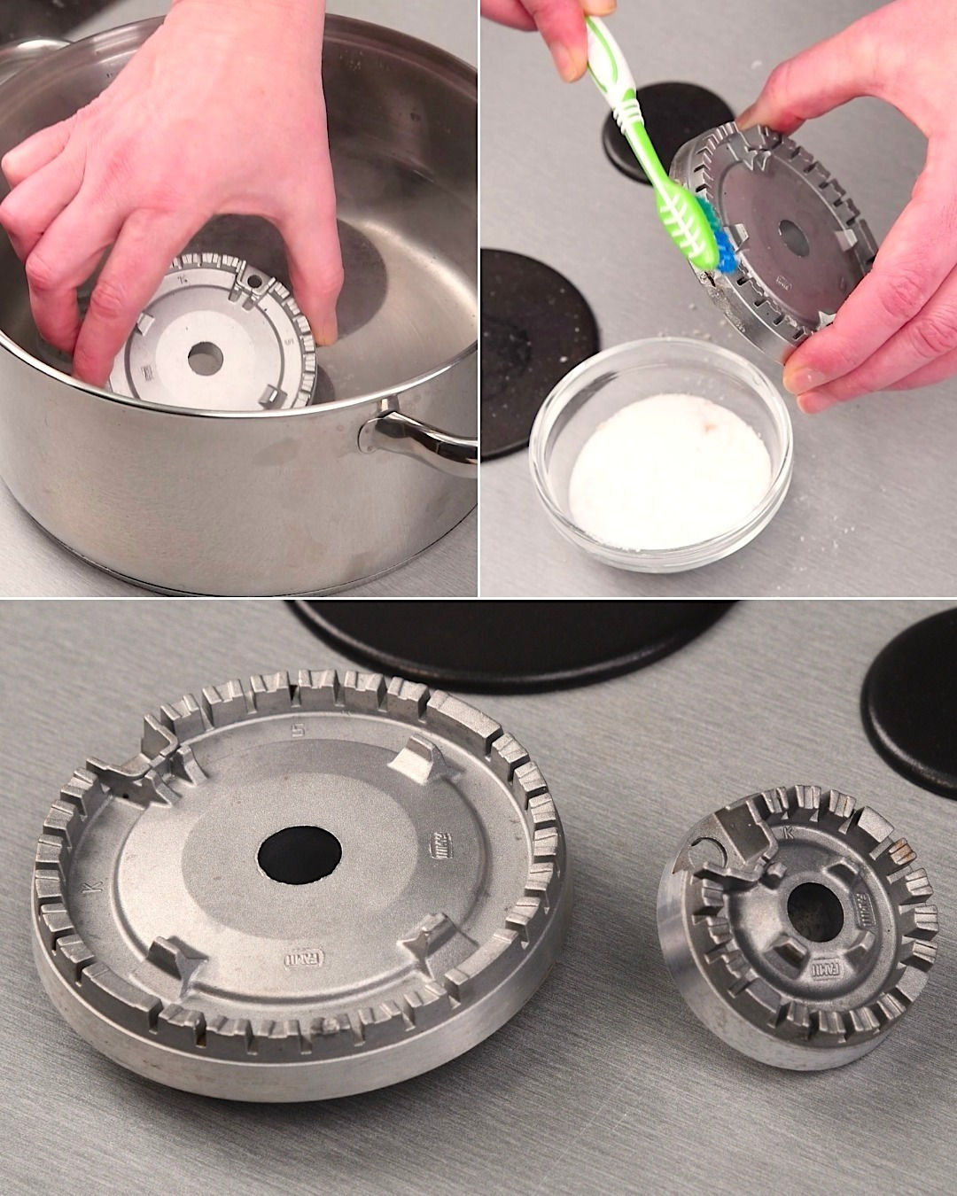 How to clean stove burners with dishwasher tablets