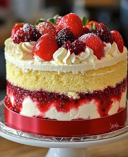 IRRESISTIBLE STAWBERRY SHORTCAKE CAKE