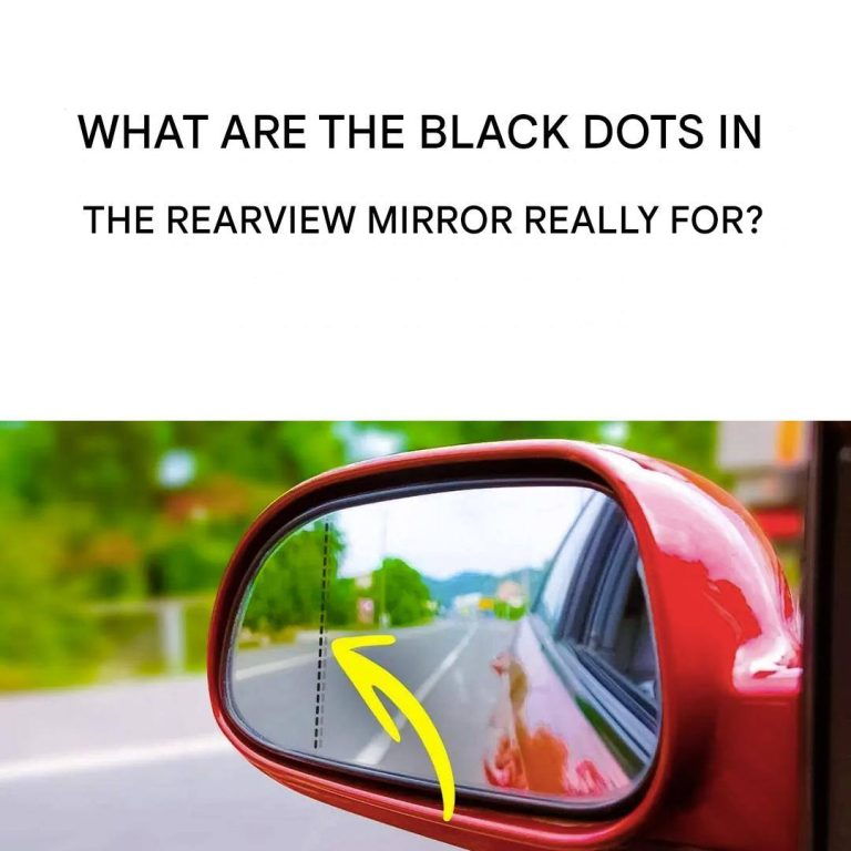 What are the black dots on the car mirrors really for?