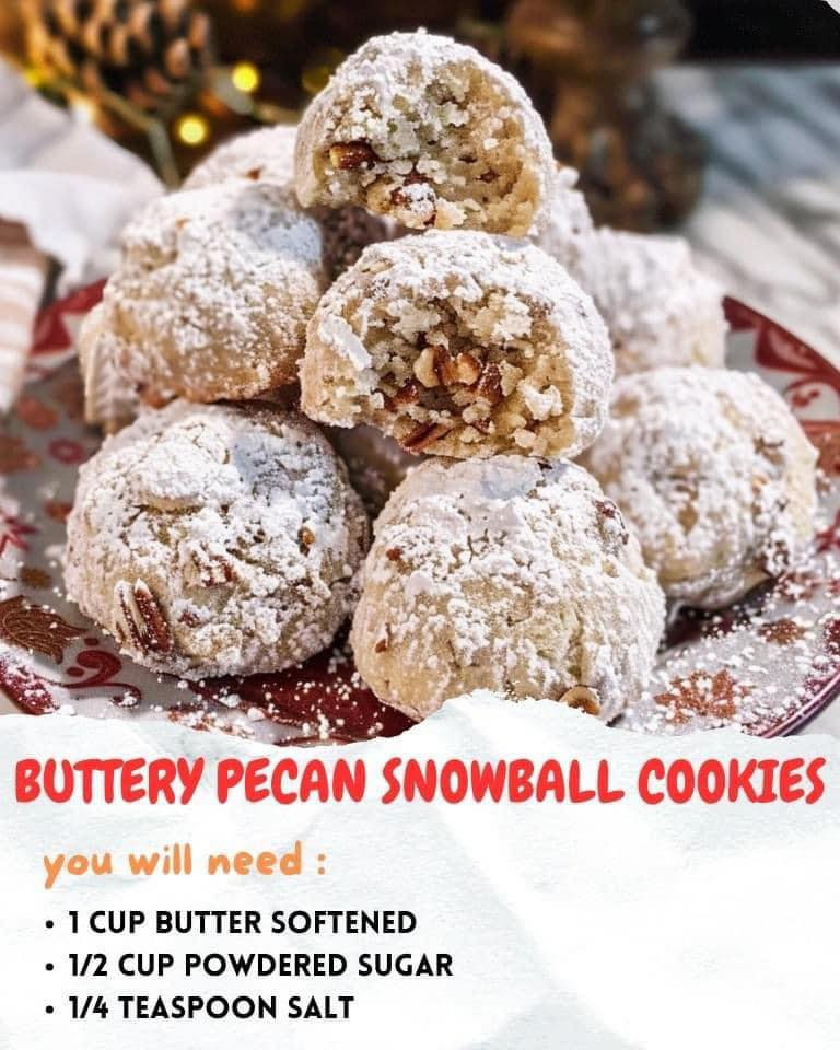 BUTTERY PECAN SNOWBALL COOKIES