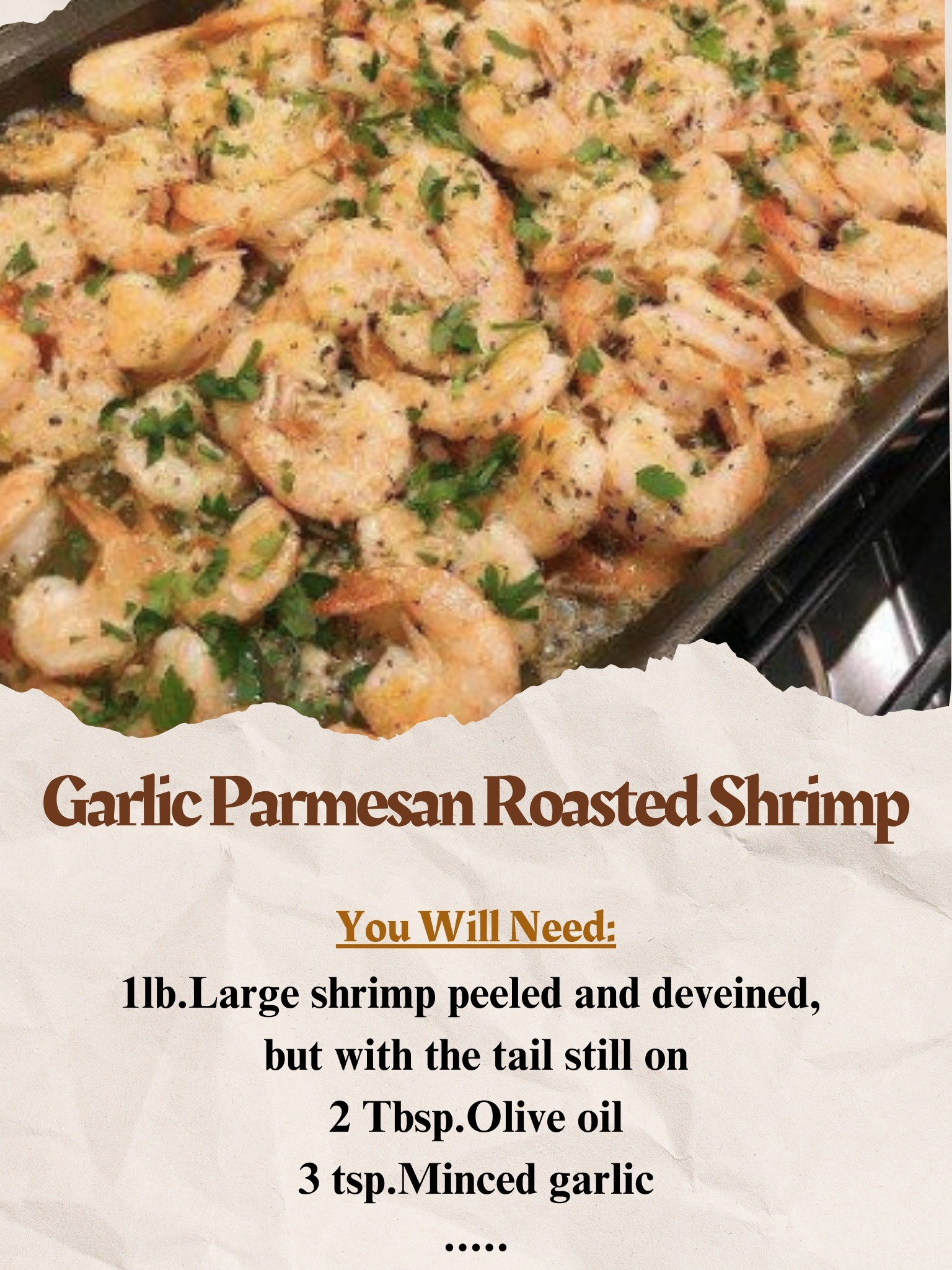 “Garlic Parmesan Roasted Shrimp